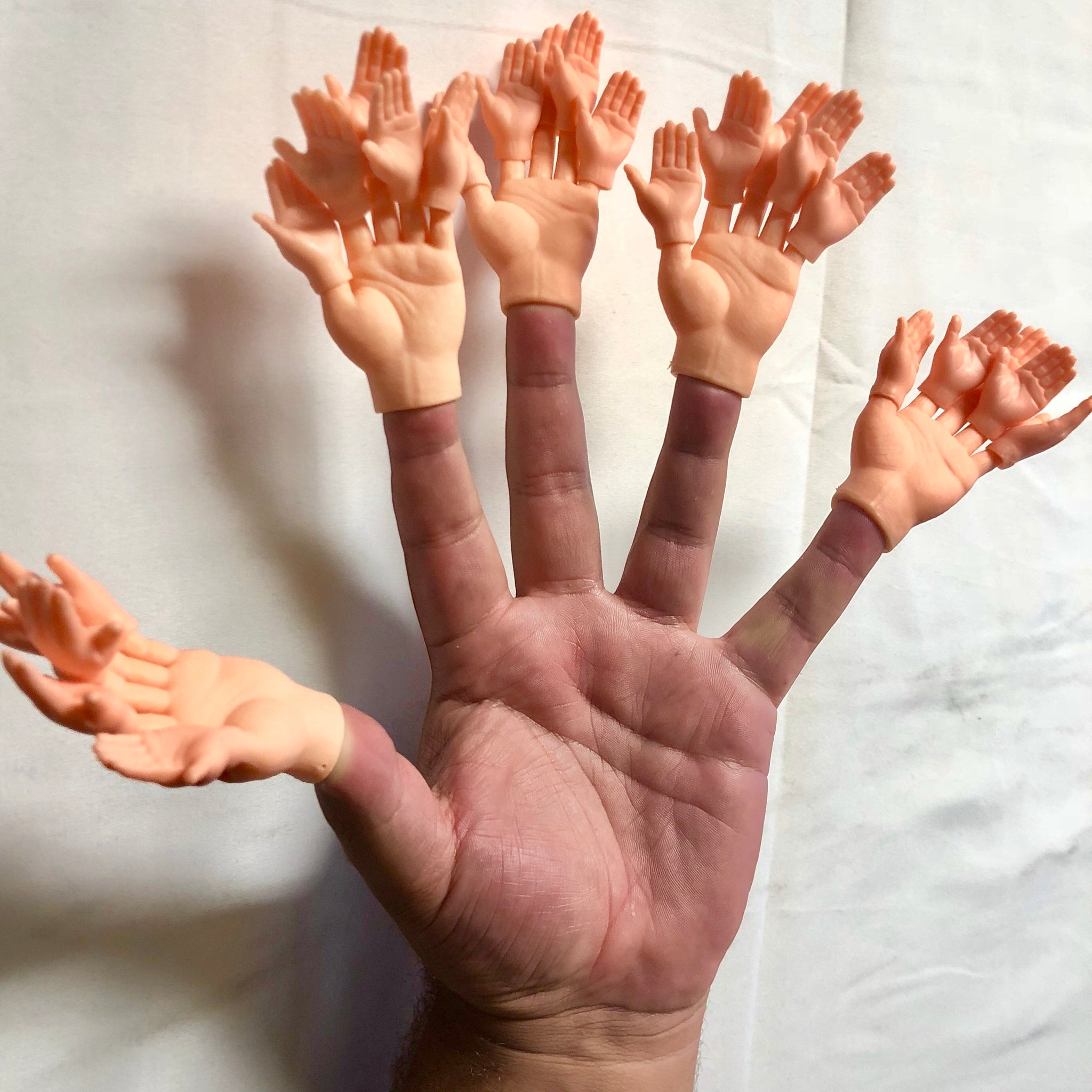 Set of Rubber Finger Hands for Finger Hands Mini Puppets Small